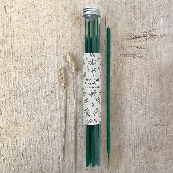 Tube of incense sticks-Lime, basil &amp; Mandarin