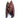 Camel, red and navy mix 100% silk animal print square scarf