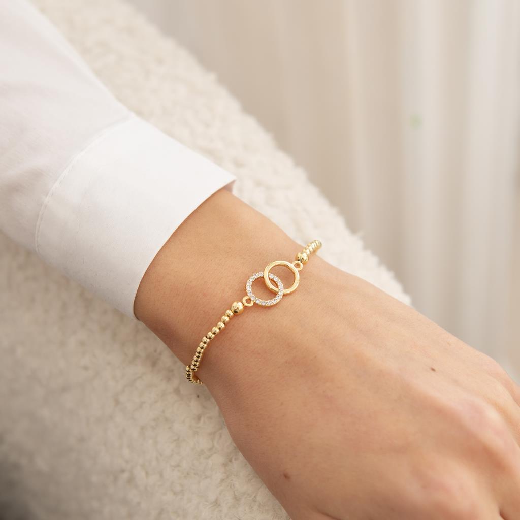 EFY Crystal circle bracelet in gold