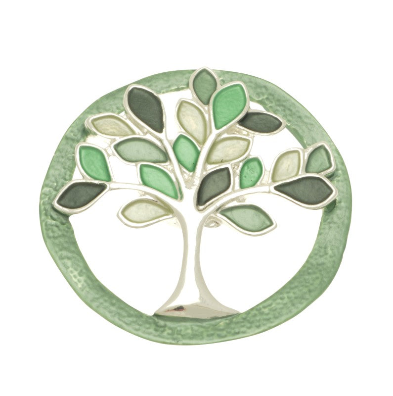 Green Tree of Life Magnetic Brooch