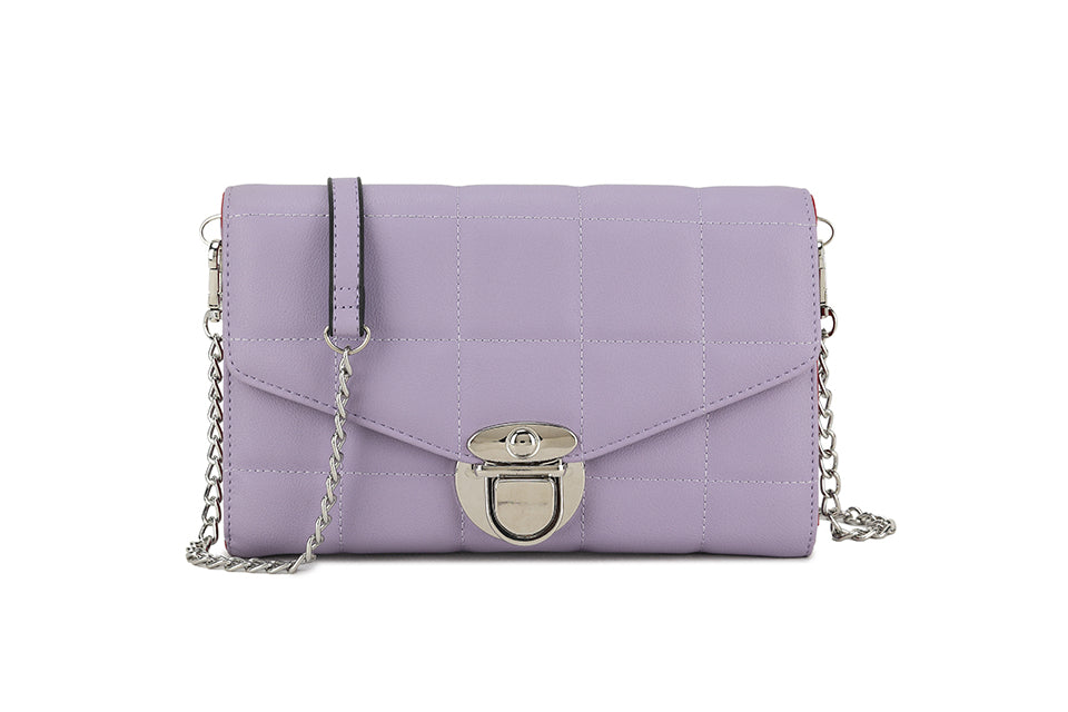 Lilac quilted bag