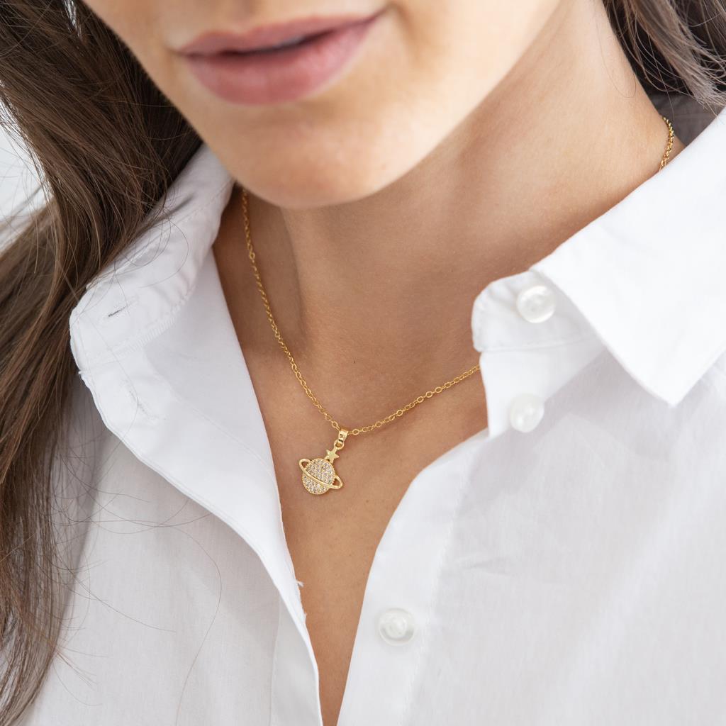 EFY Orb shape pendant necklace in gold