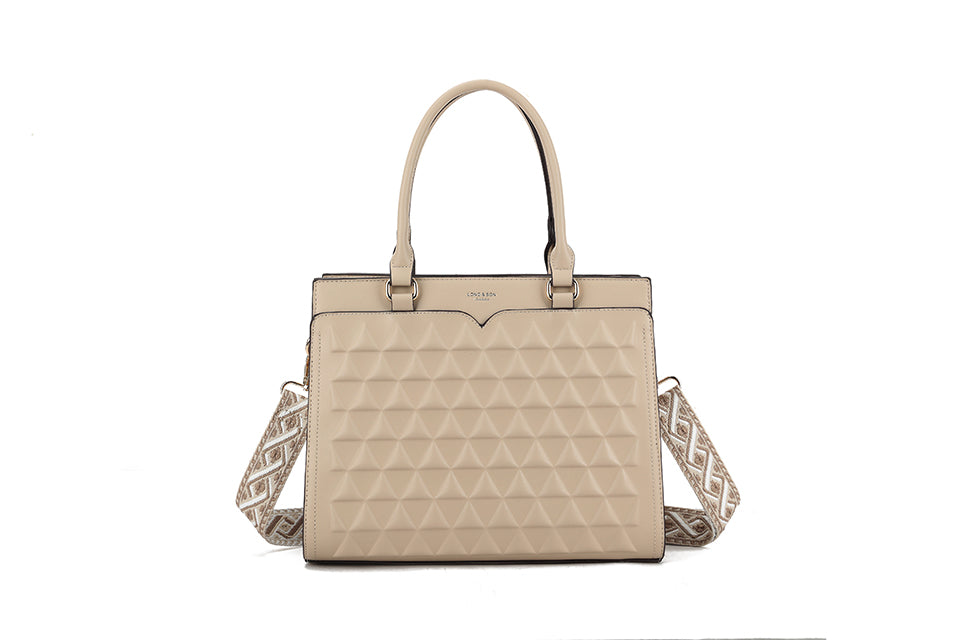 Handbag with patterned detail