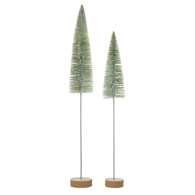 Tall Green Brush Trees Set