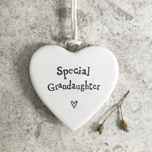 Porcelain heart-Special grandaughter