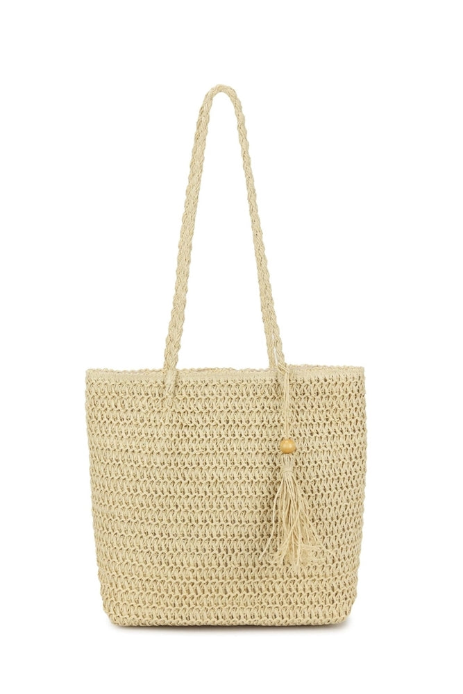 Summer tote bag with long strap