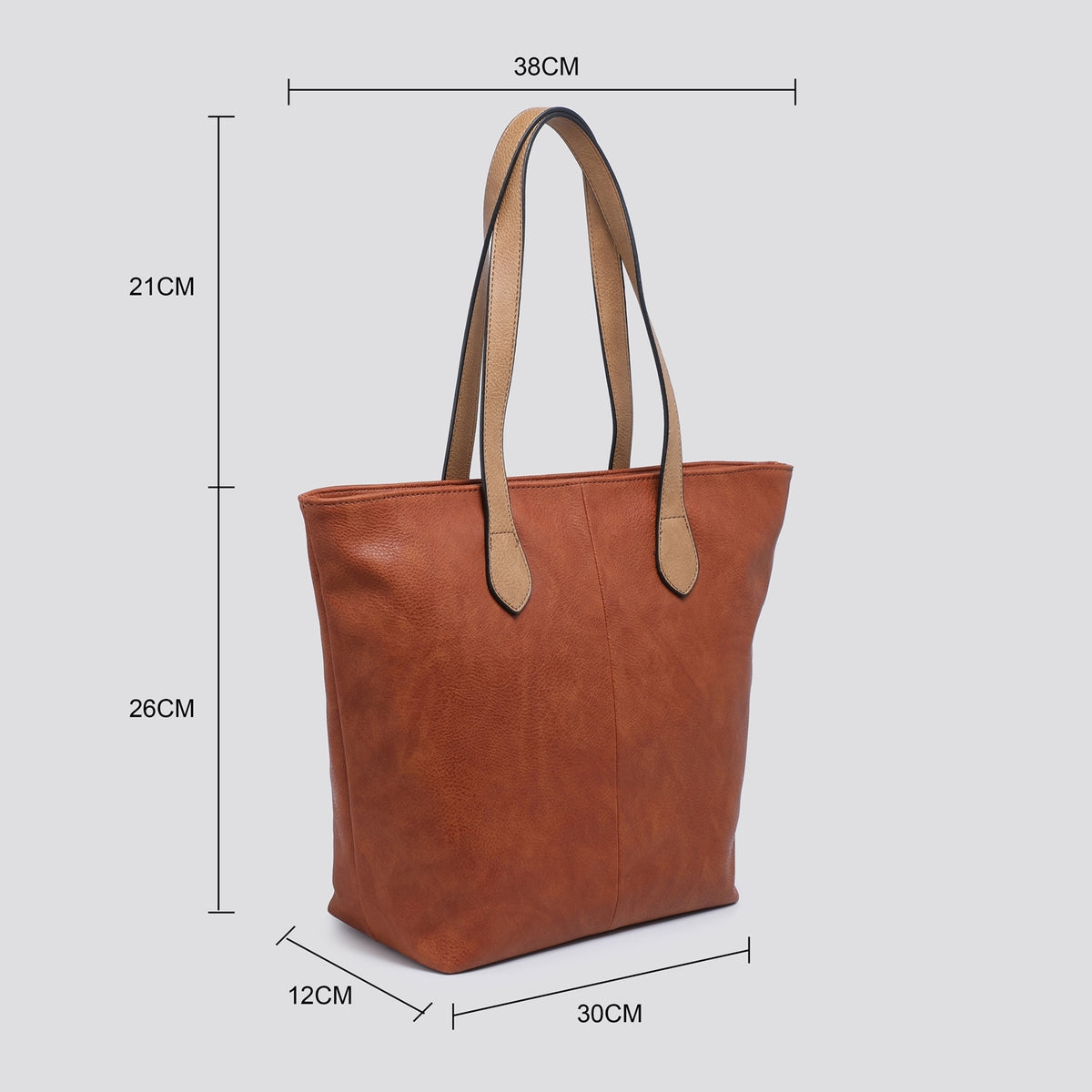 Soft shopper with shoulder strap