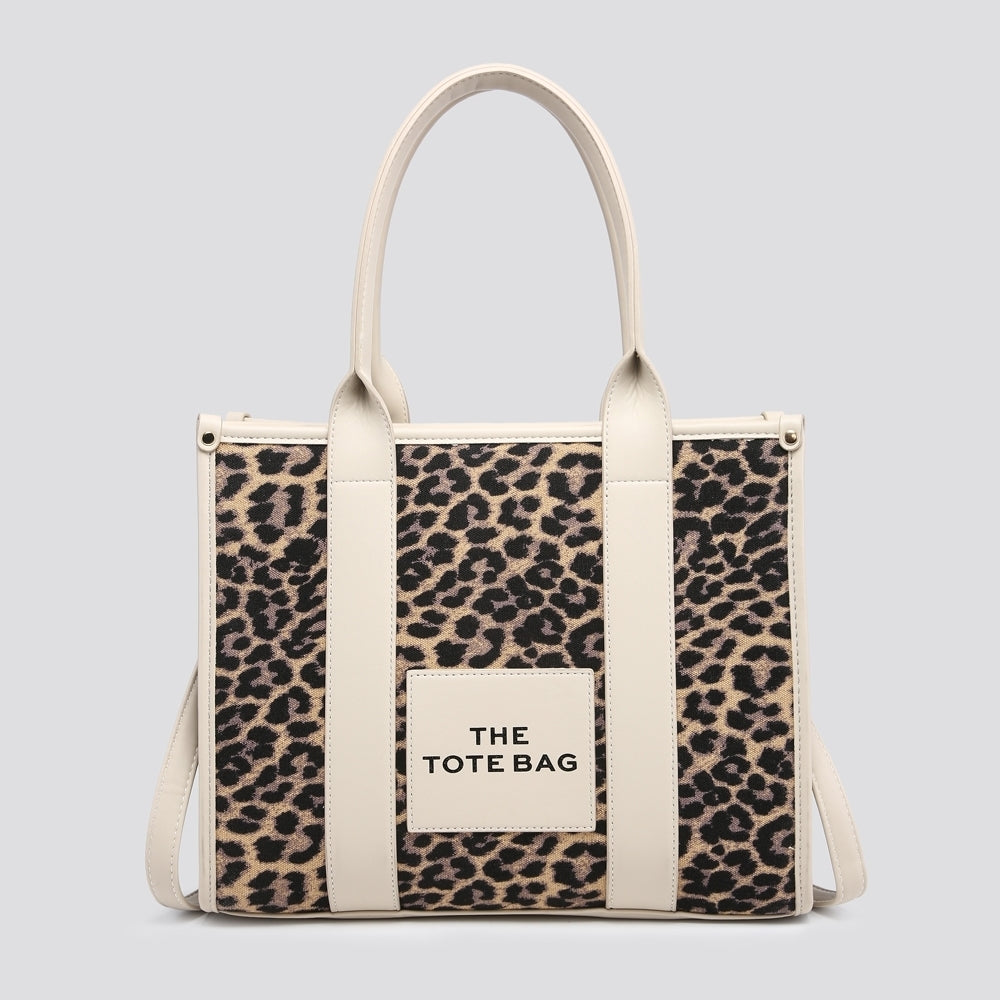 Leopard print tote bag
