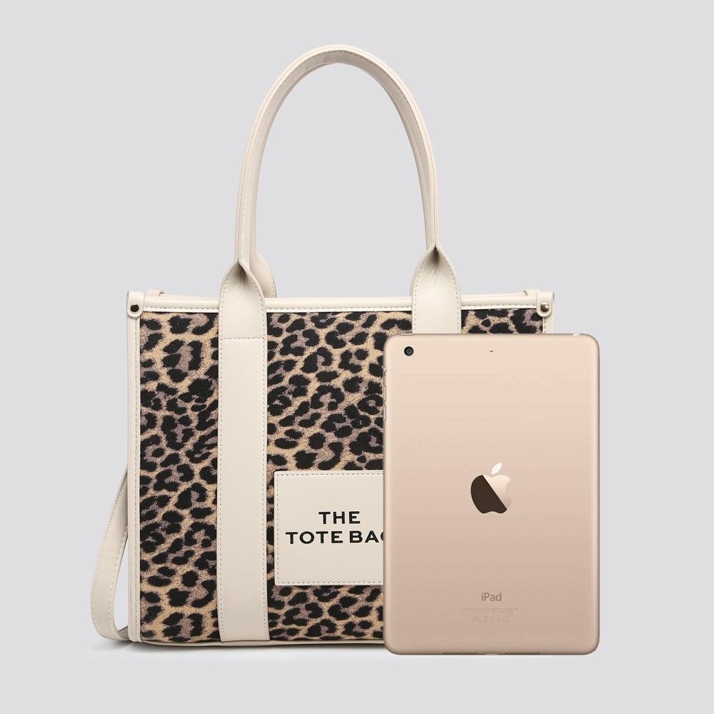 Leopard print tote bag