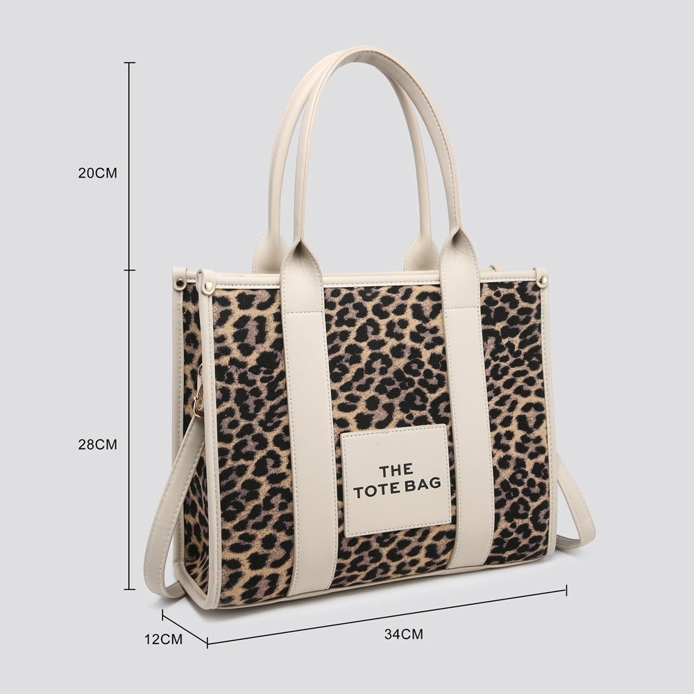 Leopard print tote bag