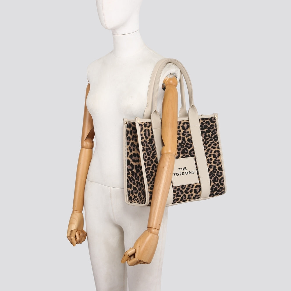 Leopard print tote bag