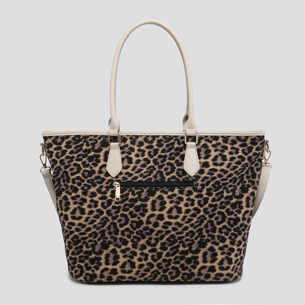 Leopard print tote bag