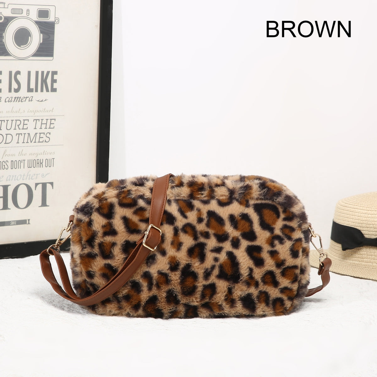 Faux fur cross body