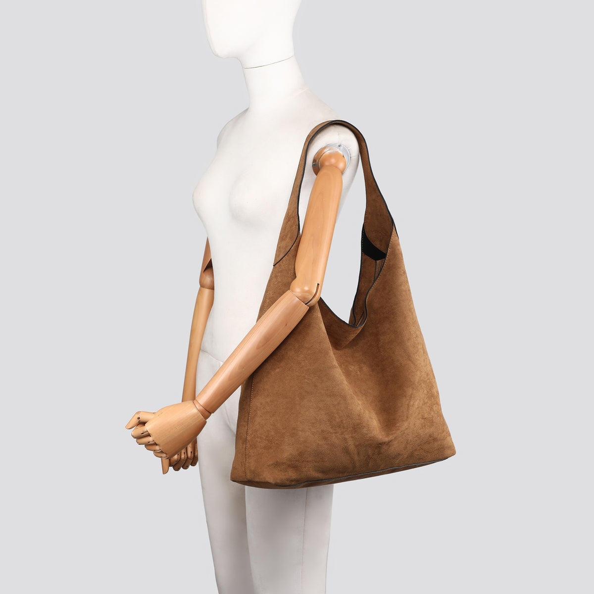 Vegan Suede Slouch Bag