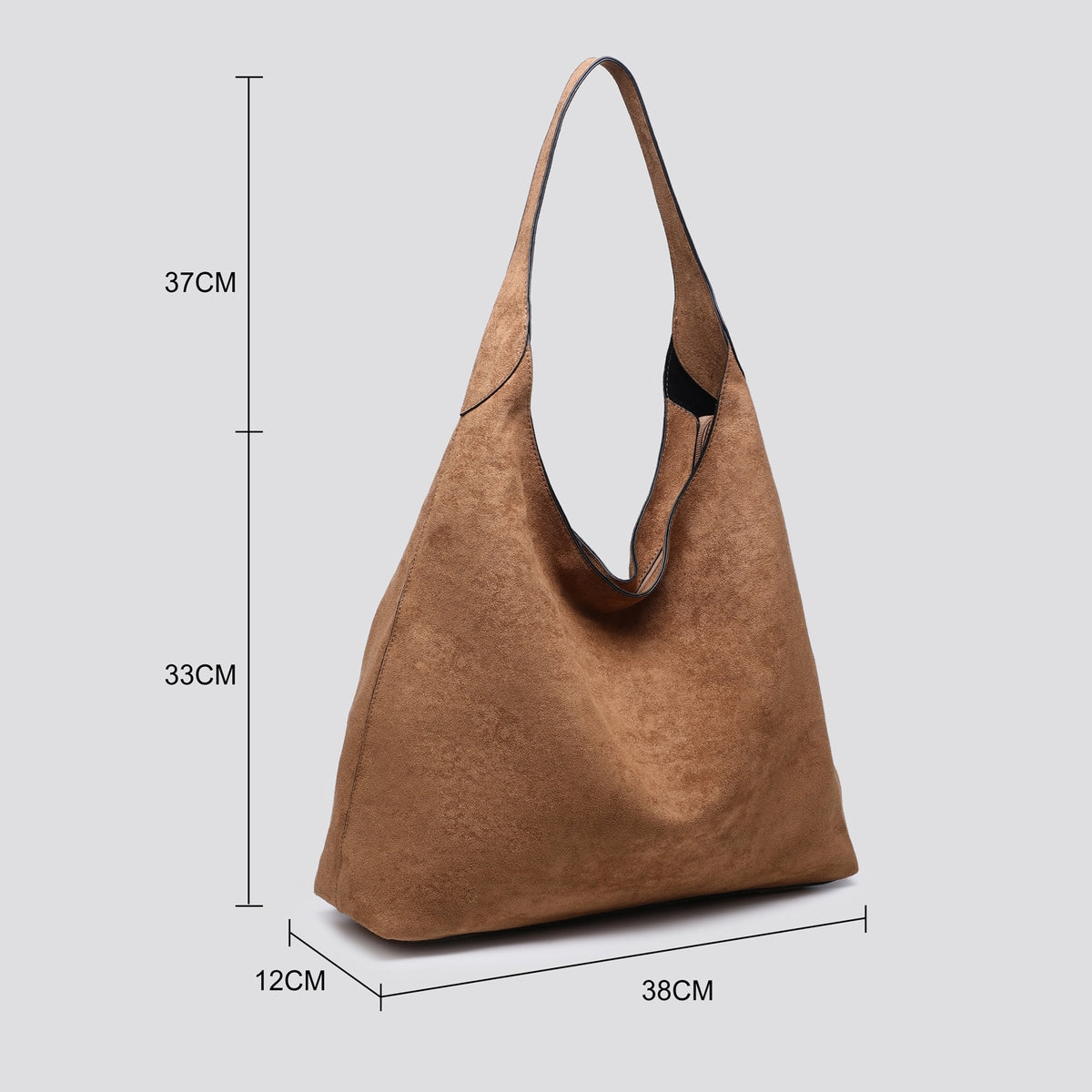 Vegan Suede Slouch Bag