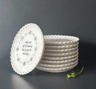 Scallop coaster-Never put off till