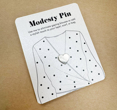 Modesty Heart Pin Brooch