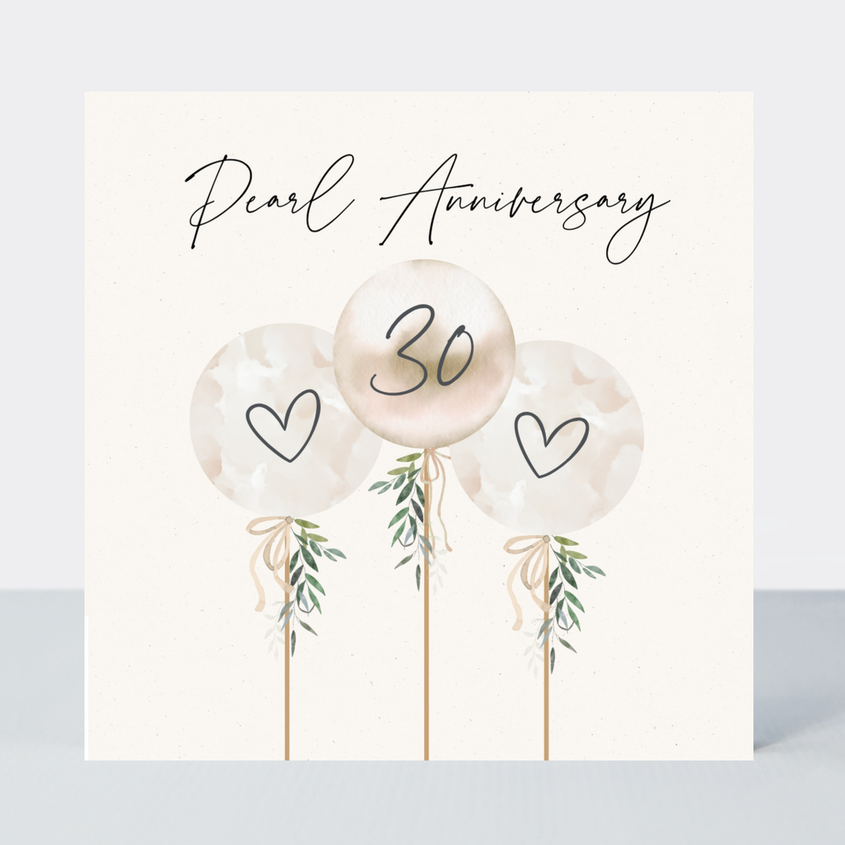 Camille Pearl Anniversary Balloons Card
