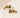 Golden triple black mix crystal ear climbers