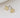 Faux gold plated quatrefoil stud earrings
