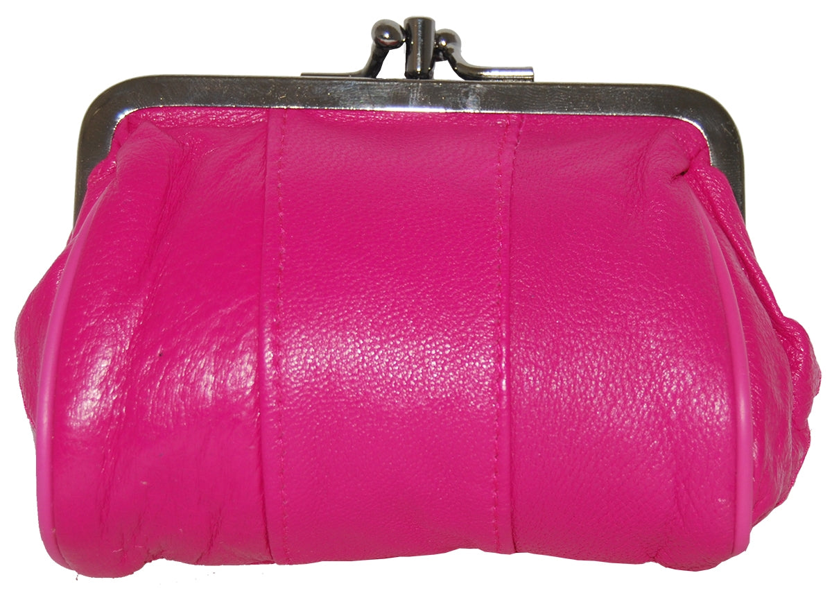 Plain leather coin purse medium