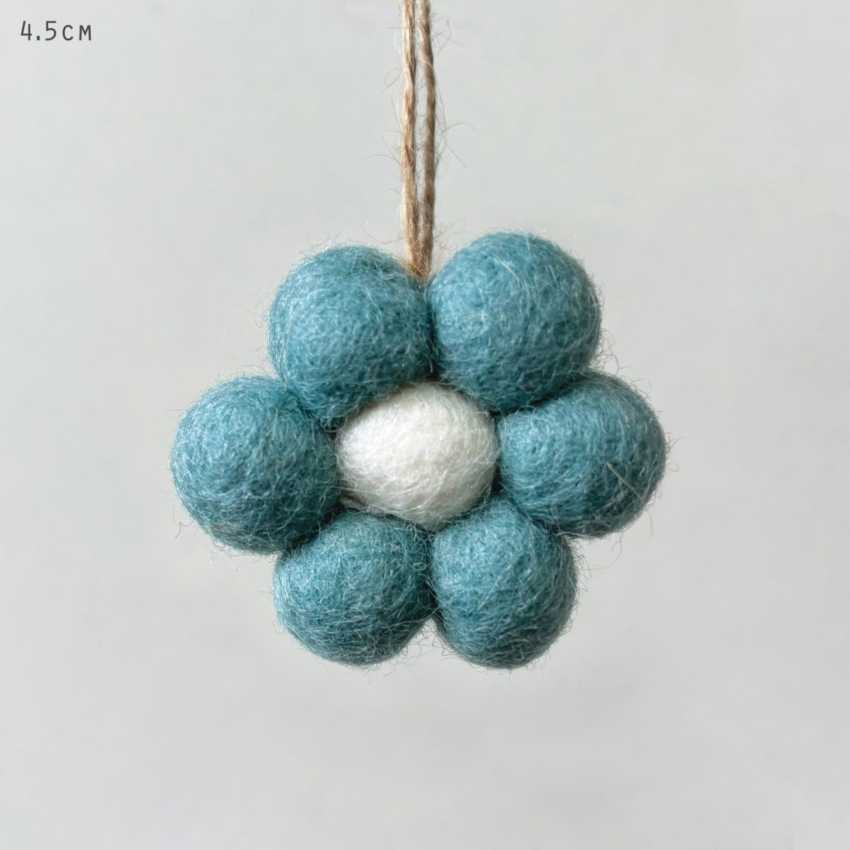 Small felt daisy hanger-Blue