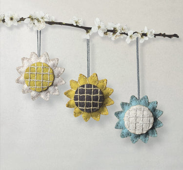 Embroidered flower-Yellow