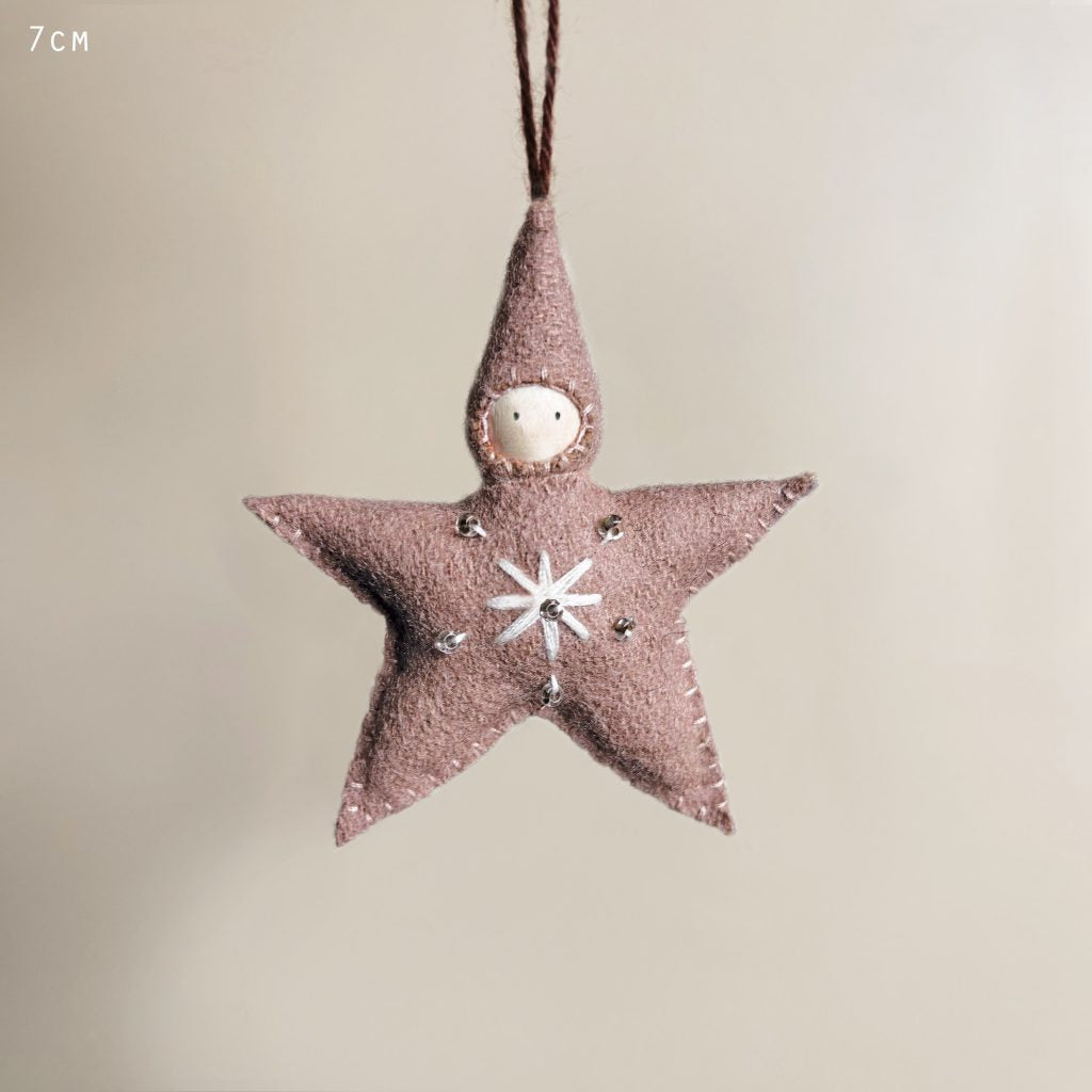 Small felt star baby-Pink