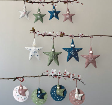 Small felt star baby-Pink