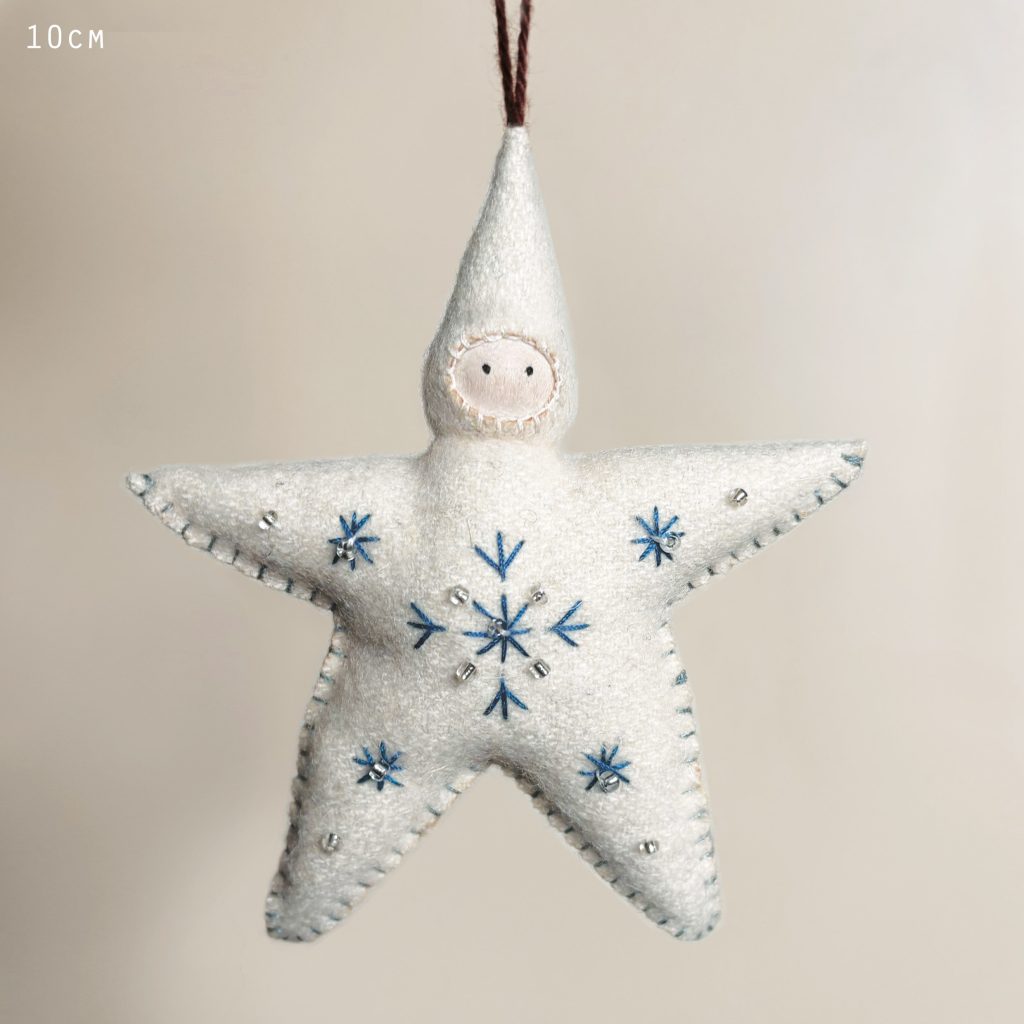 Large felt star baby-Cream