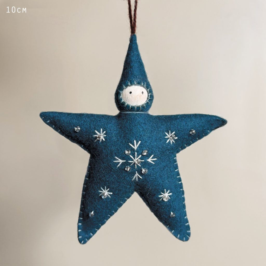 Large felt star baby-Blue