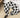 Polyester scarf with magnetic bead, black and white polka dot pattern