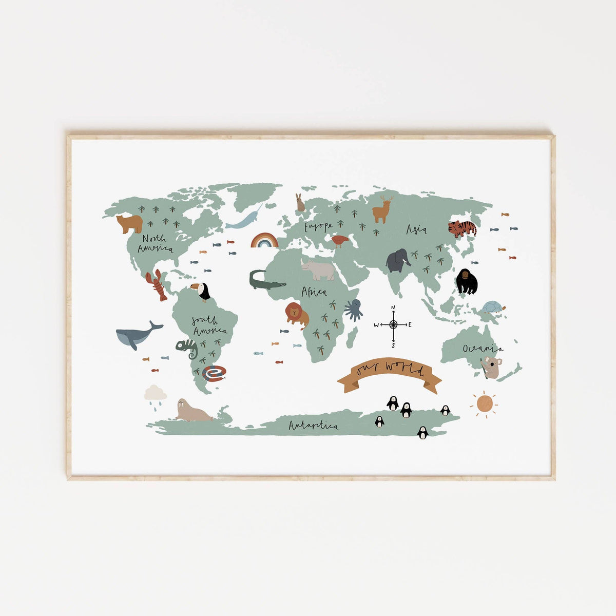 Our World Map Print