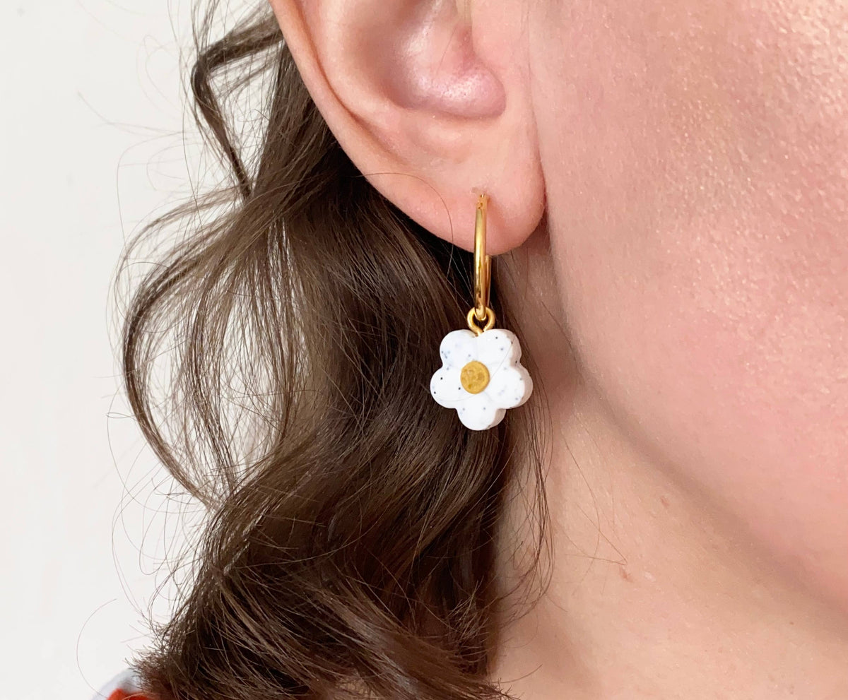 Daisy Hoop Earrings