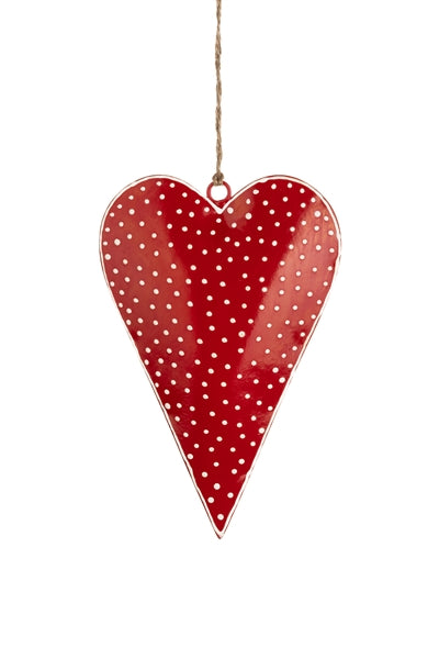 Red Heart with Dots - Large