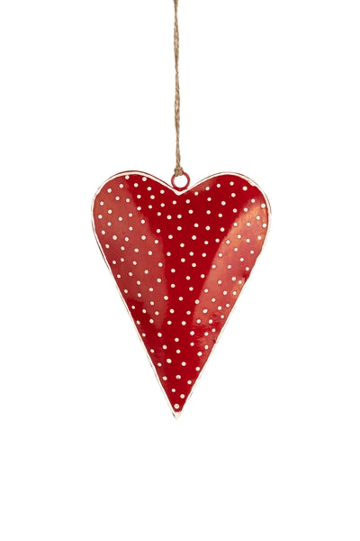 Red Heart with Dots - Medium