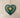 Folk art hanging heart-Green