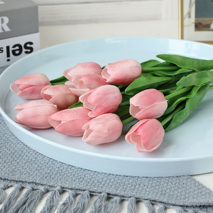 Mini Artificial Tulip Stem in Pink Mix