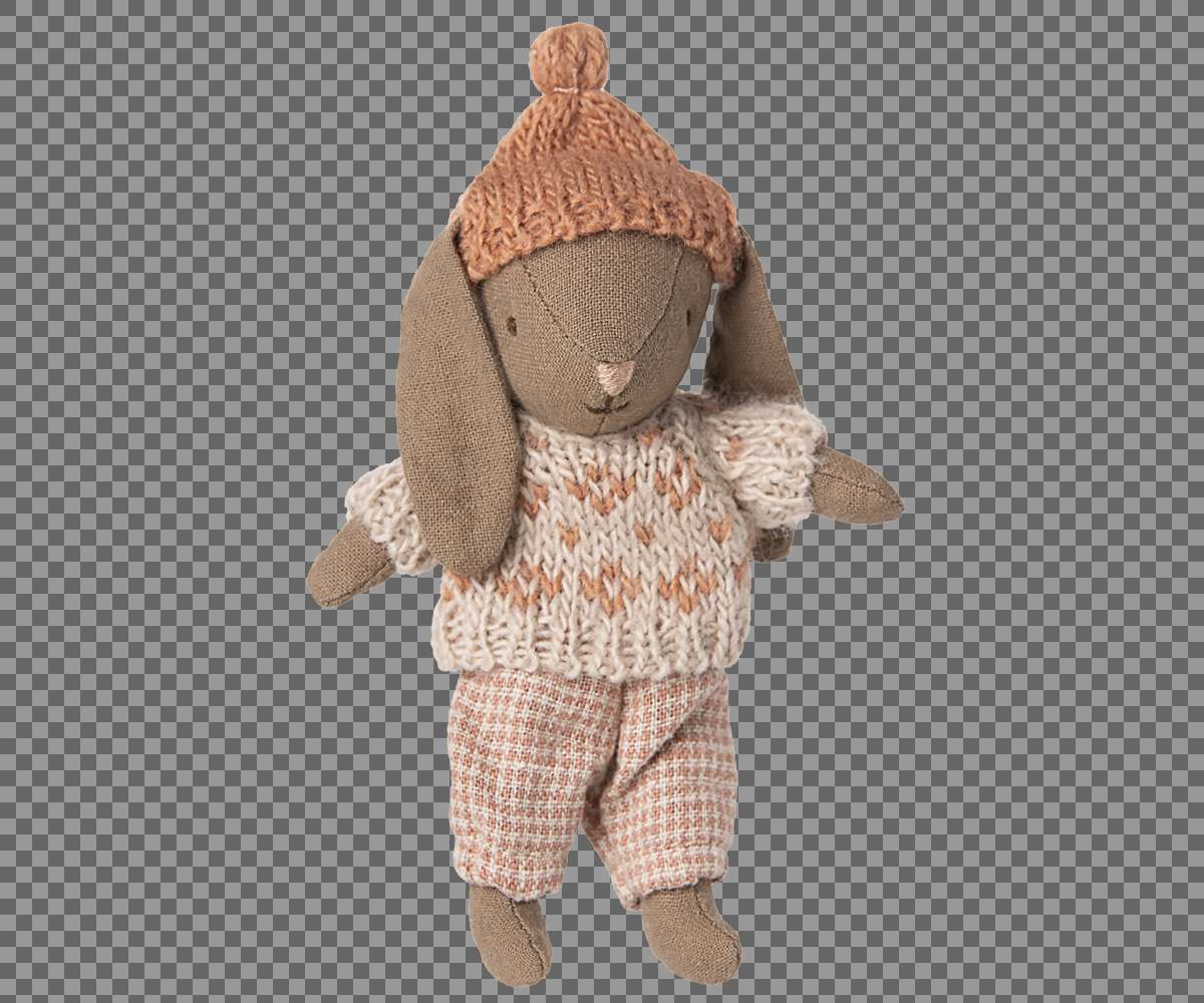 Winter bunny, Micro - Brown - Rose