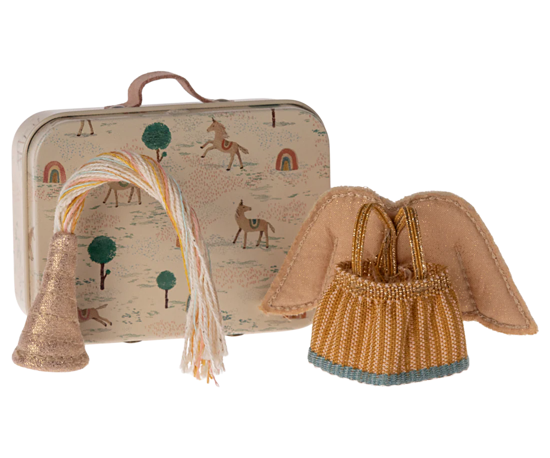 Fairy clothes in suitcase, Little sister mouse