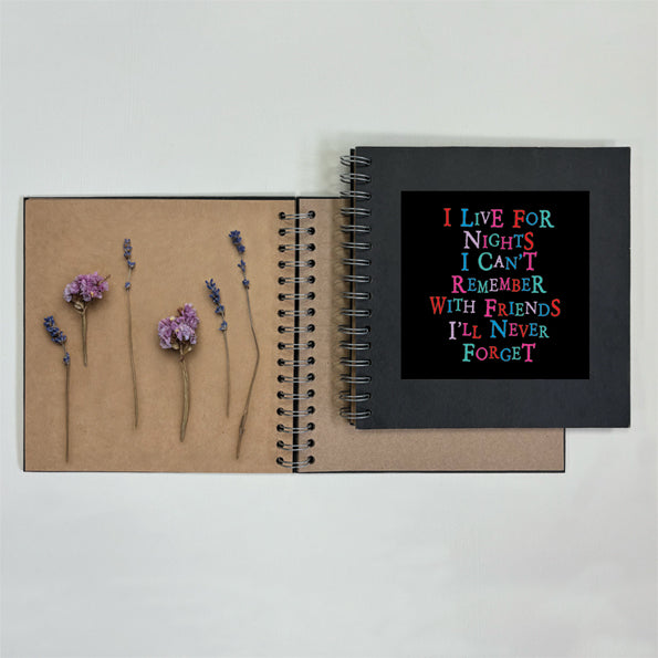Square book-Live for nights I can’t remember