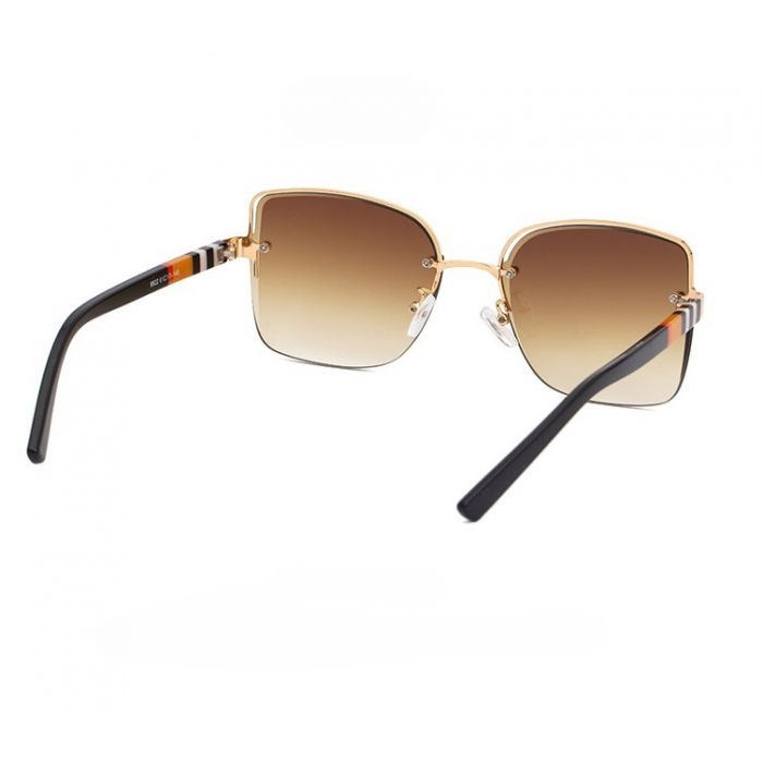 Rimless Gradient Sunglasses in Taupe