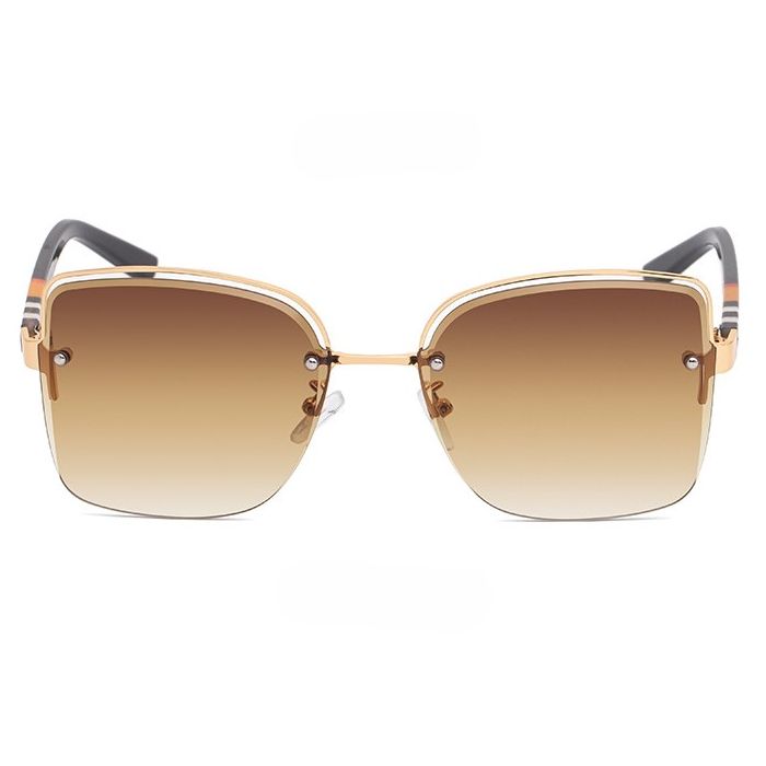 Rimless Gradient Sunglasses in Taupe