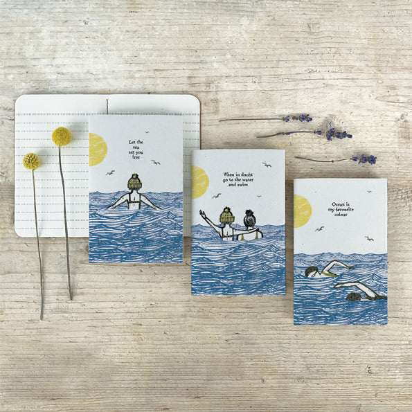 Swimmers note book-Let the sea set you free