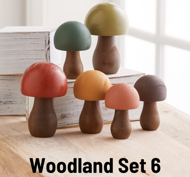 Mushroom Custom-Colored Wood Sets, Trending Design, Gifts