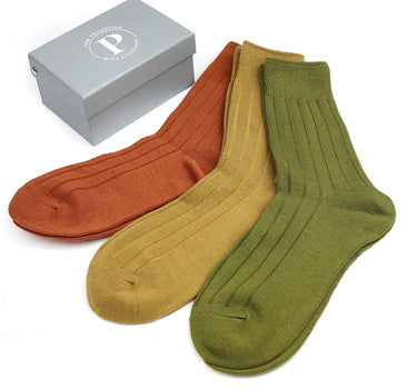Men's earthy mix triple sock boxed set
