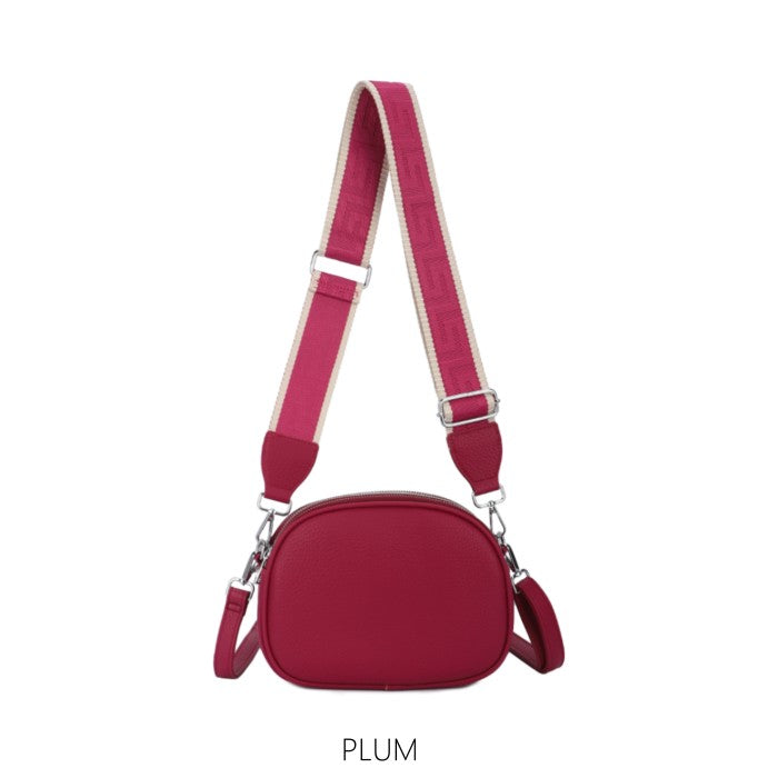 Triple zippers Crossbody with two Straps