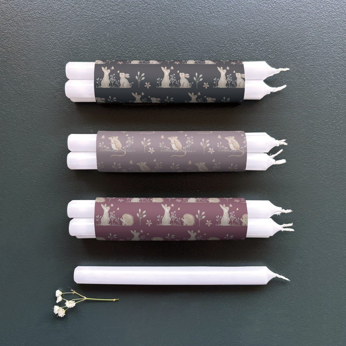 Wrapped candles-Rabbits