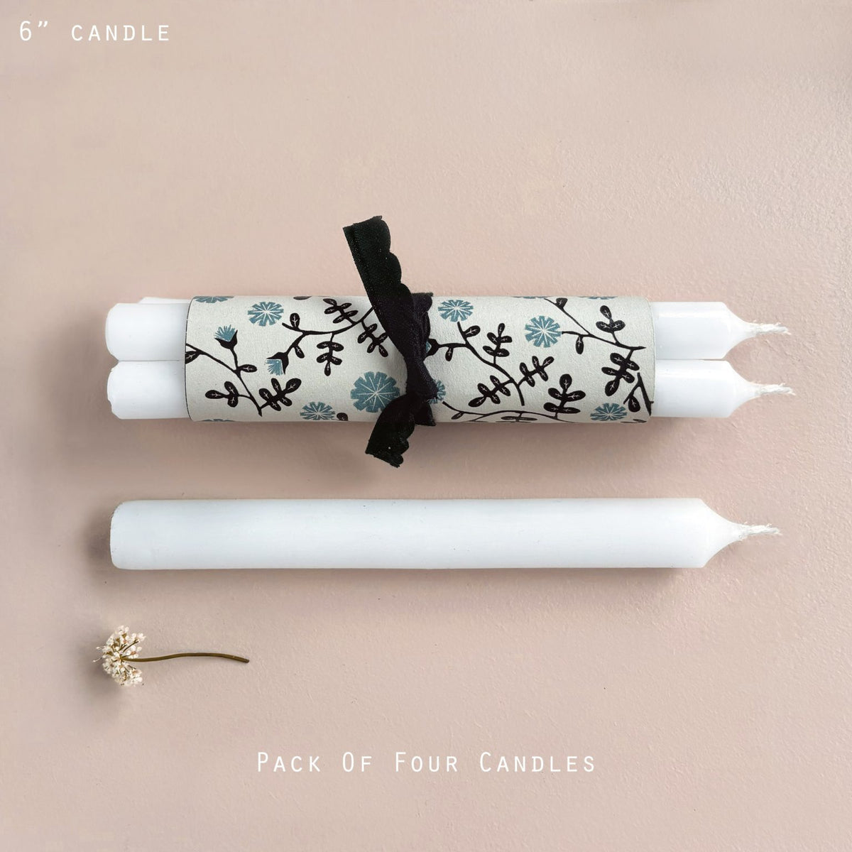 Wrapped candles-Blue daisy