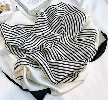 Elegant Stripe Silk Scarf